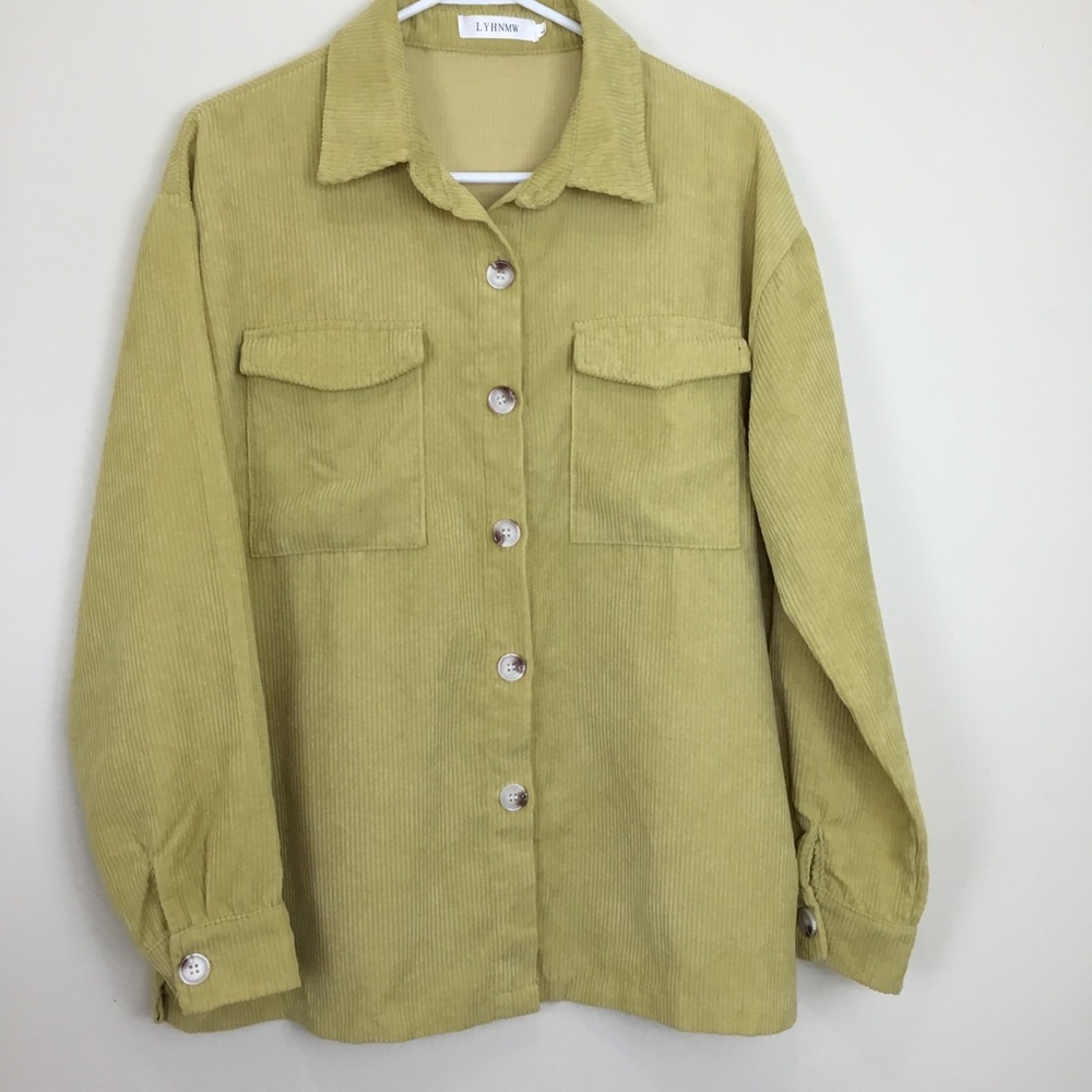 LYHNMW Corduroy Jacket Size Large Mustard Yellow
2329